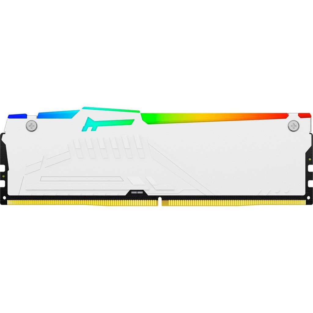 Модуль пам’яті для комп’ютера DDR5 32GB 5600 MHz FURY Beast White RGB Kingston Fury (ex.HyperX) (KF556C40BWA-32)