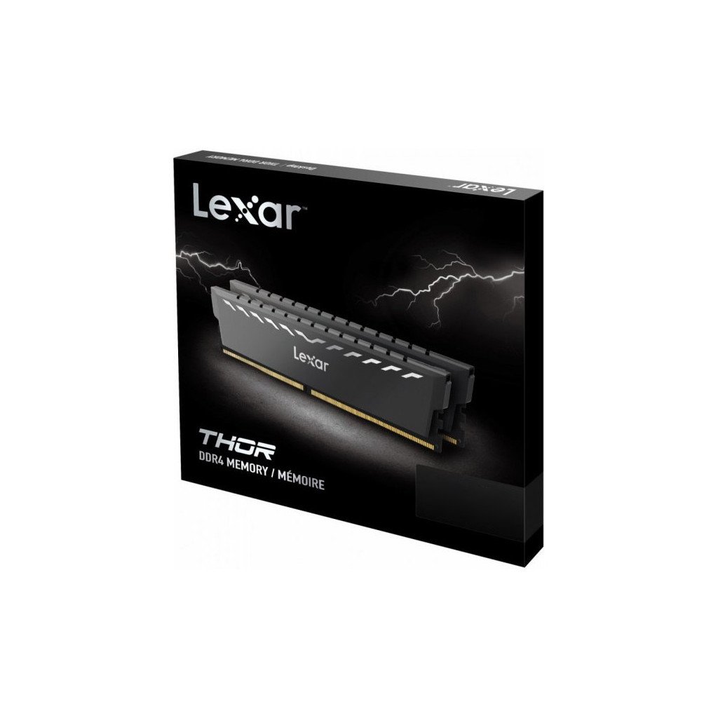 Модуль пам’яті для комп’ютера DDR4 16GB (2x8GB) 3200 MHz Thor Dark Gray Lexar (LD4BU008G-R3200GDXG)