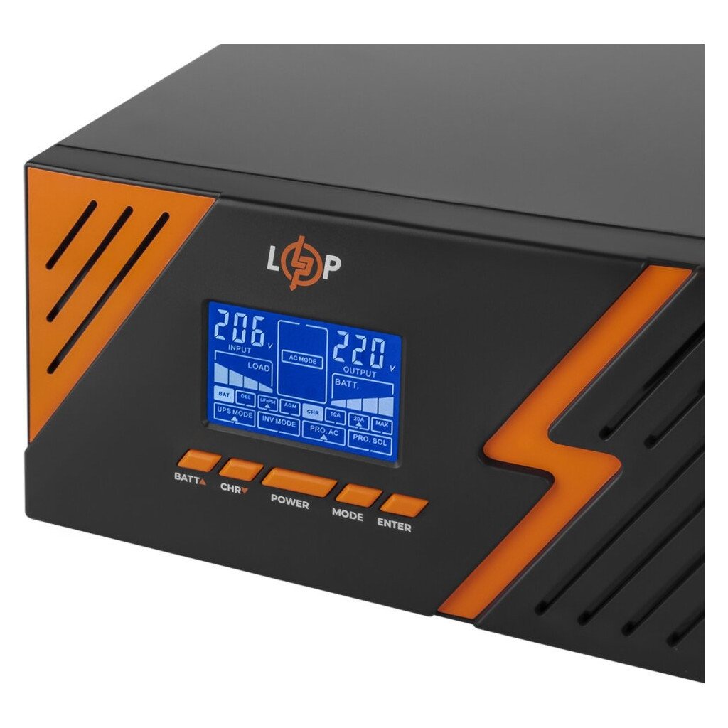 Пристрій безперебійного живлення LogicPower LPM – PSW-1500VA, 1050W, Black (22754)