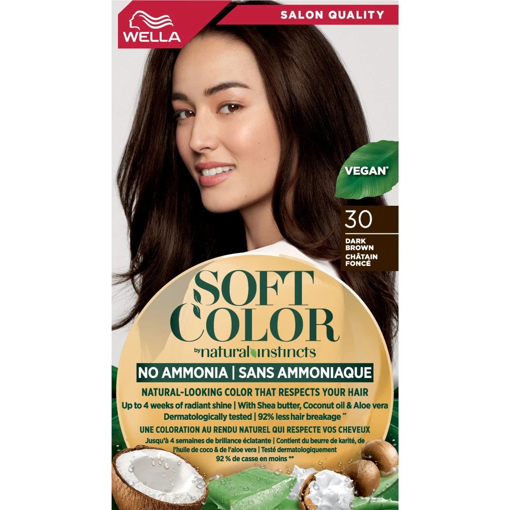 Фарба для волосся Wella Soft Color Безаміачна 30 – Темно-коричневий (3614228865869)
