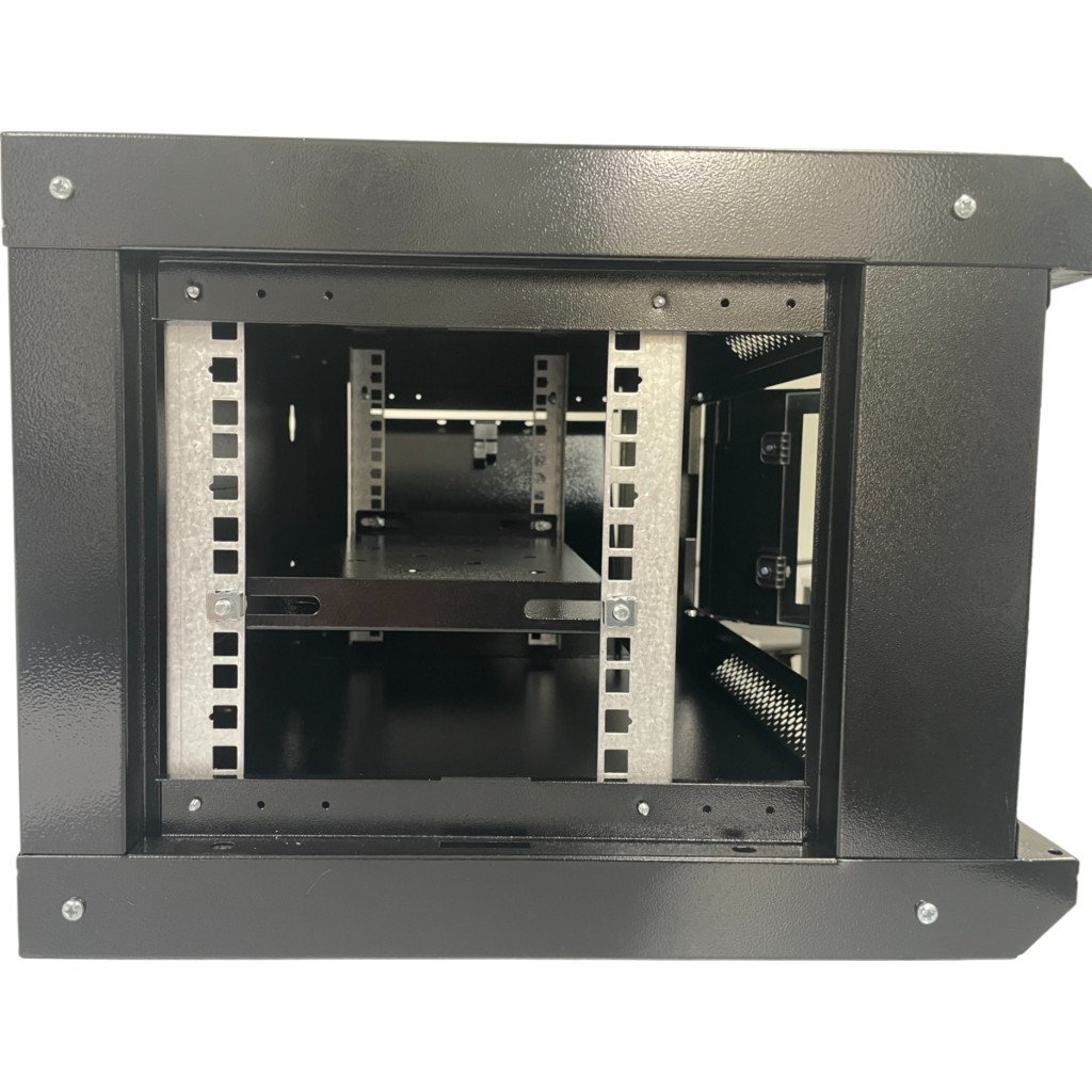 Шафа настінна GEAR 6U 19” 530x400x300 мм, + полка 19″, black (GWMSN-6U)