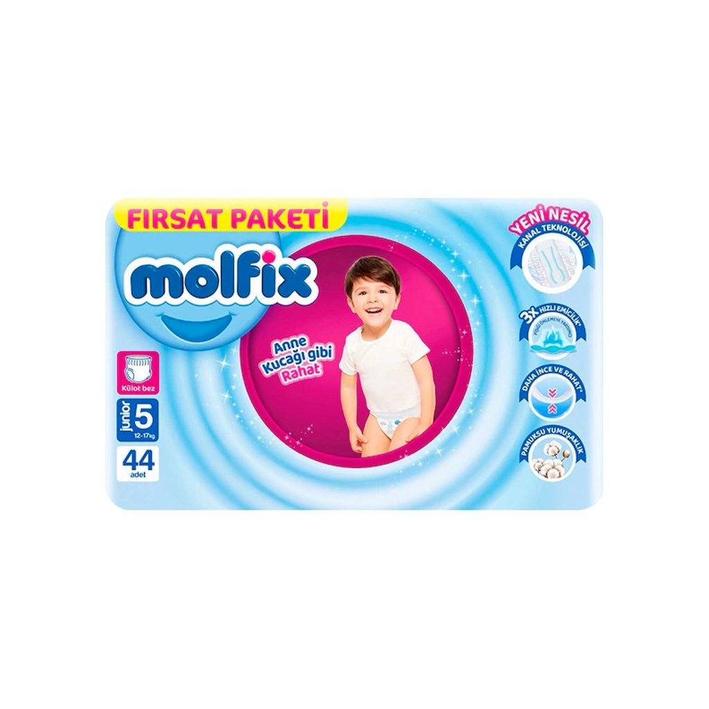 Підгузки Molfix Трусики 5 junior 12-17 кг 44 шт (8690536833276)