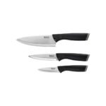 Набір ножів Tefal Comfort, 3шт, нержавіюча сталь, пластик, чорний (K221S375)