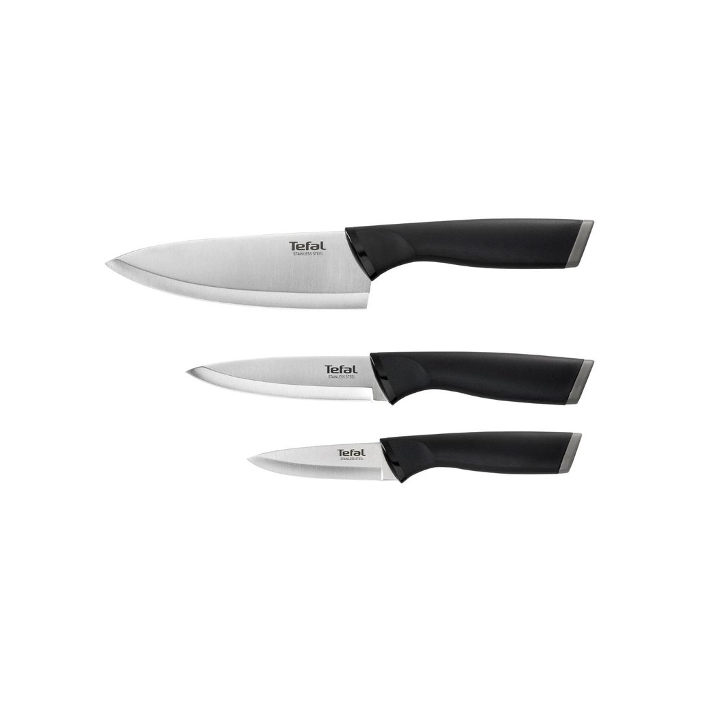 Набір ножів Tefal Comfort, 3шт, нержавіюча сталь, пластик, чорний (K221S375)