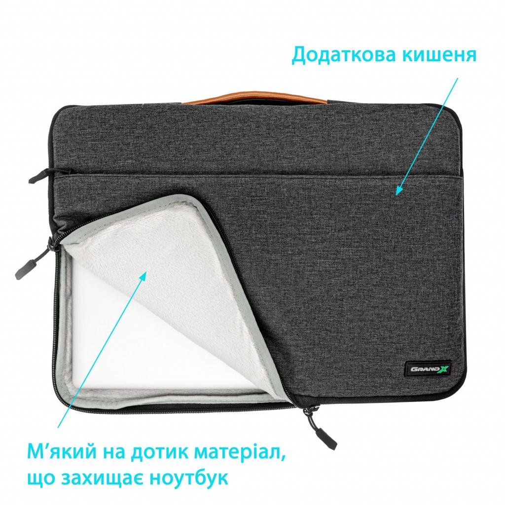 Чохол до ноутбука Grand-X 13” SLX Dark Grey (SLX-13D)
