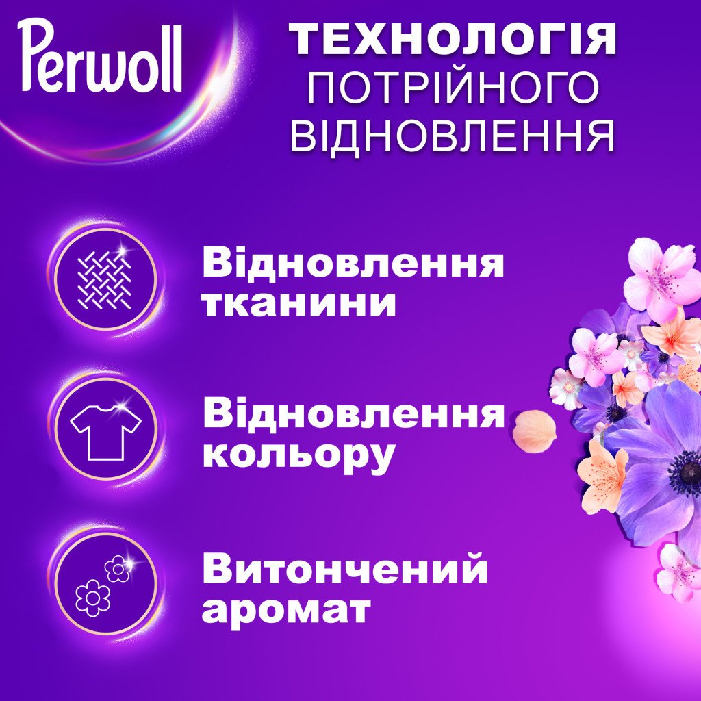 Гель для прання Perwoll Відновлення та аромат Для темних речей 2 л (9000101809992)