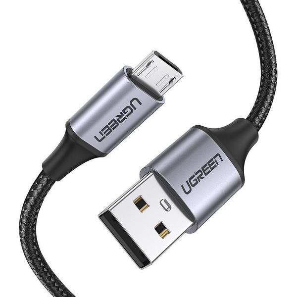 Кабель Ugreen US290 USB – Micro USB Cable Aluminum Braid 2м Black