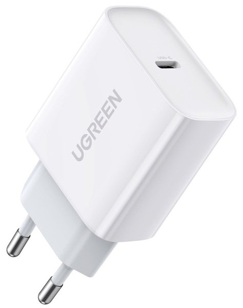 Мережевий зарядний пристрій Ugreen CD137 Type-C PD 20 W Charger (White)