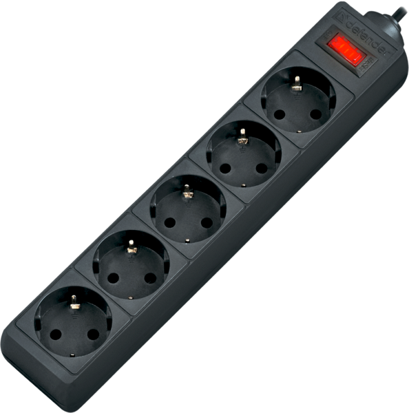 Мережевий фільтр Defender ES 3m 5 роз. Black UA (994850)