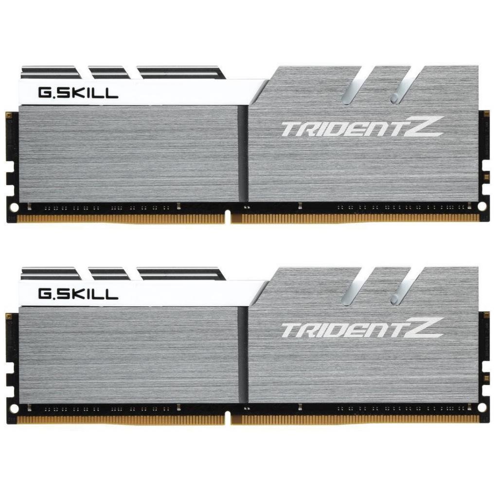 Модуль пам’яті для комп’ютера DDR4 16GB (2x8GB) 3200 MHz Trident Z Silver H/ White G.Skill (F4-3200C16D-16GTZSW)