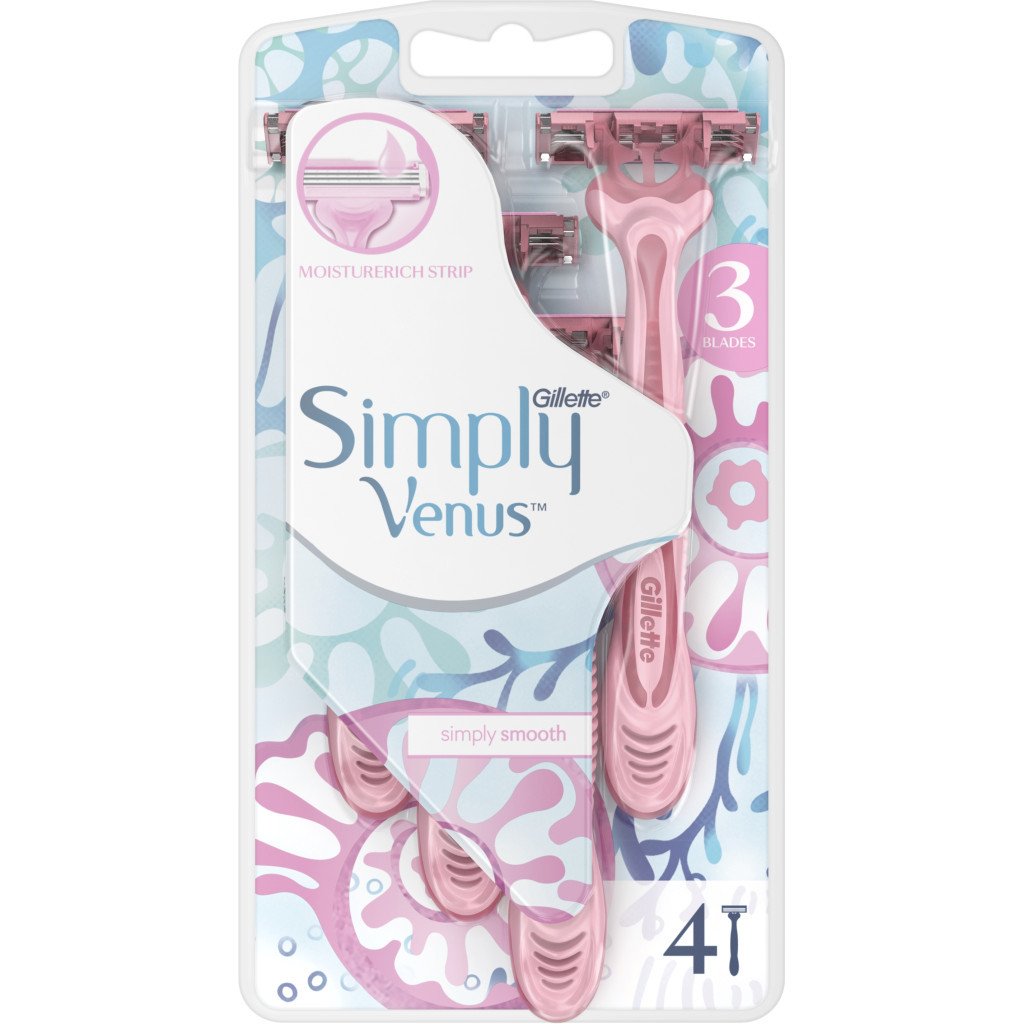 Бритва Gillette Simply Venus 3 4 шт. (7702018465675/8700216143608)