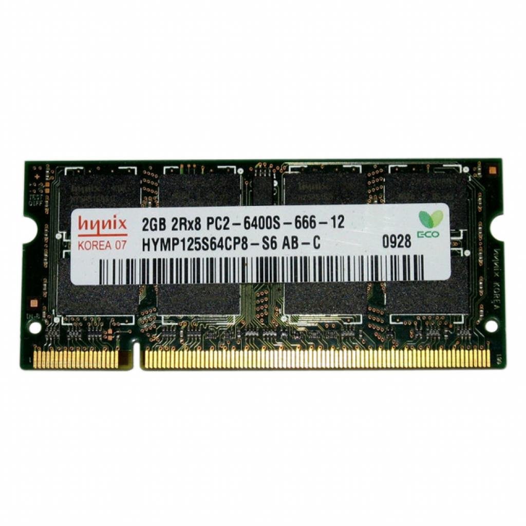 Модуль пам’яті для ноутбука SoDIMM DDR2 2GB 800 MHz Hynix (HYMP125S64CP8-S6)