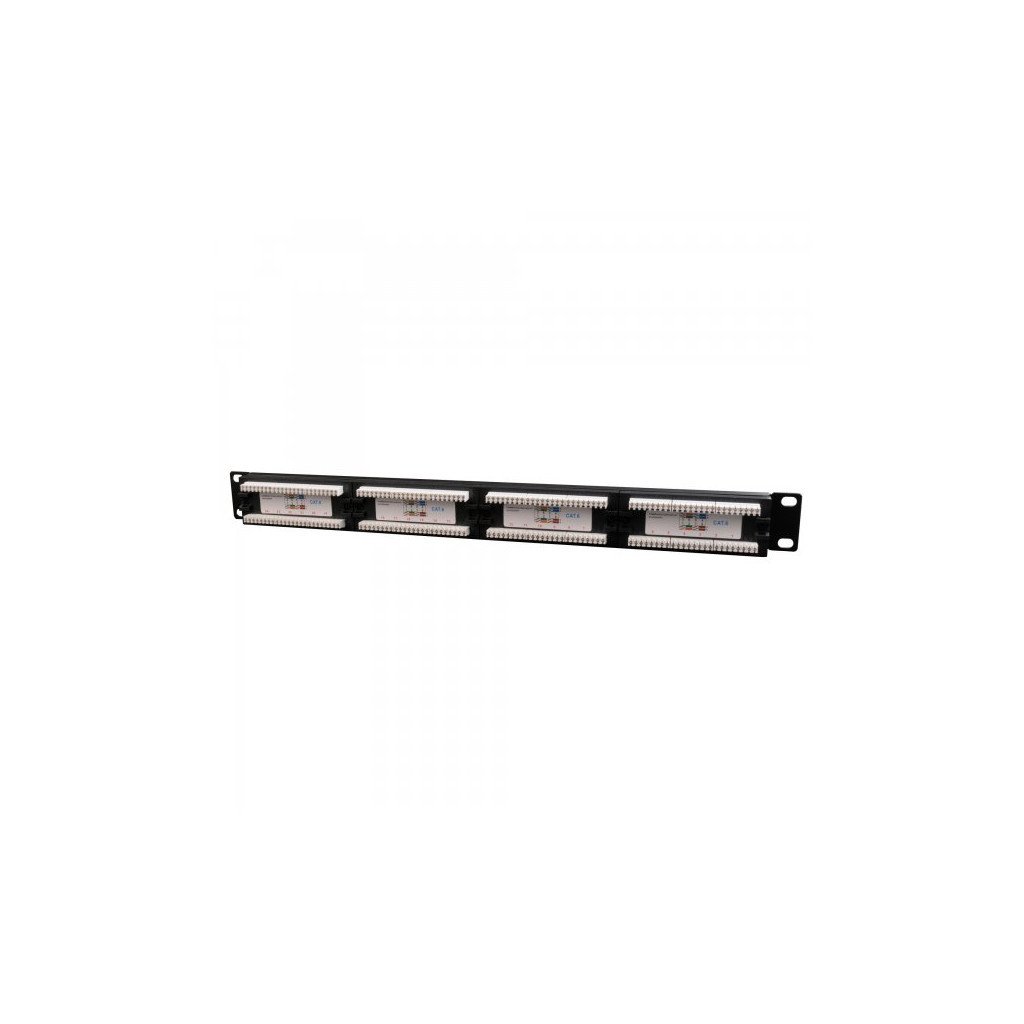 Патч-панель 19″ 24xRJ-45 UTP cat.6, 1U, тип 110 Cablexpert (NPP-C624CM-001)