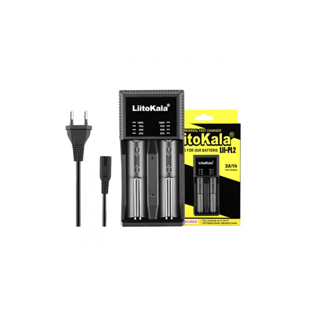 Зарядний пристрій для акумуляторів Liitokala 2 Slots, LED indicator, Li-ion(18650…RCR123…26650), NiMH(AA, AAA, SC, C) (Lii-PL2)