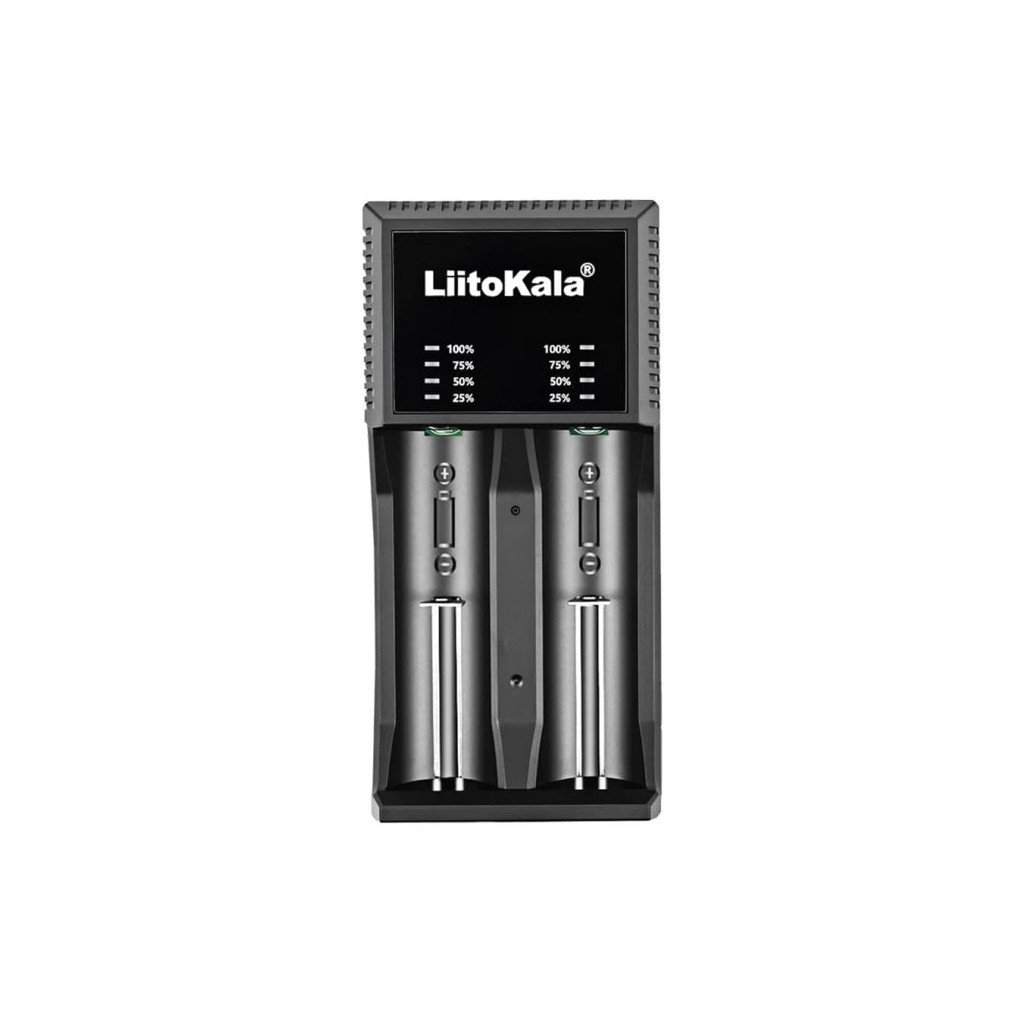 Зарядний пристрій для акумуляторів Liitokala 2 Slots, LED indicator, Li-ion(18650…RCR123…26650), NiMH(AA, AAA, SC, C) (Lii-PL2)