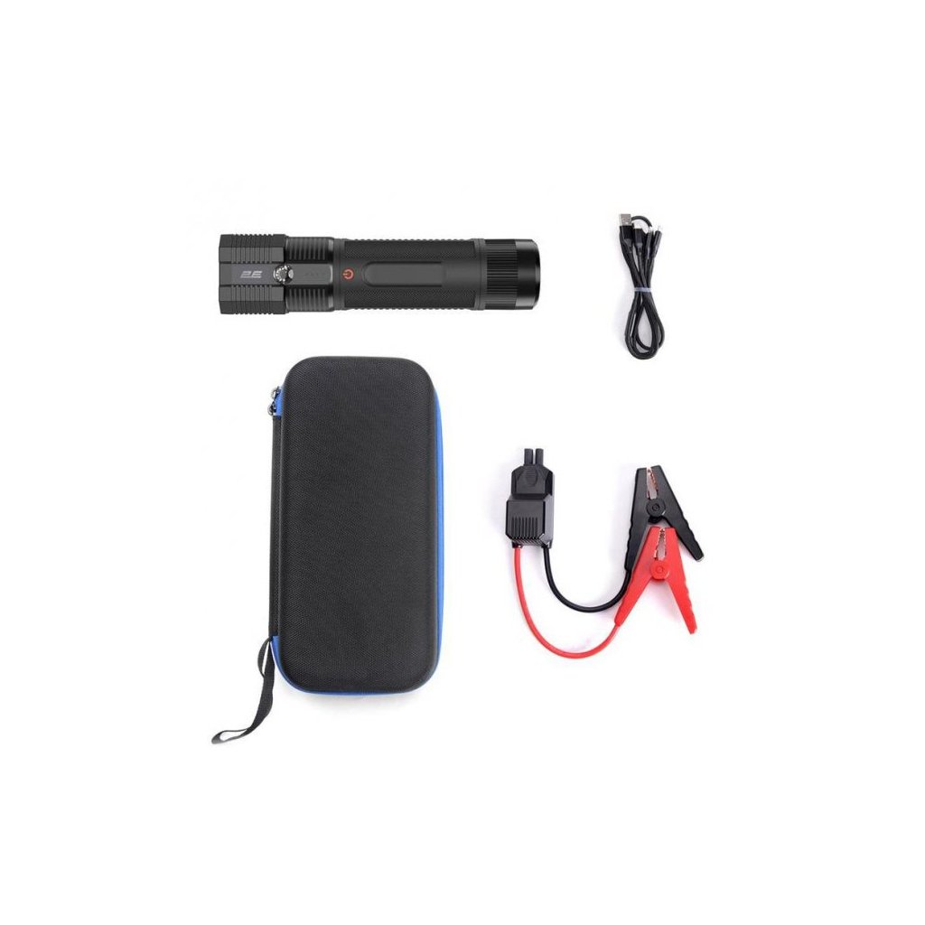 Пуско зарядний пристрій 2E Beam з ліхтарем, 8000 mAh, 300 А, 1xUSB/3 A (2E-CJSPBL-BK)