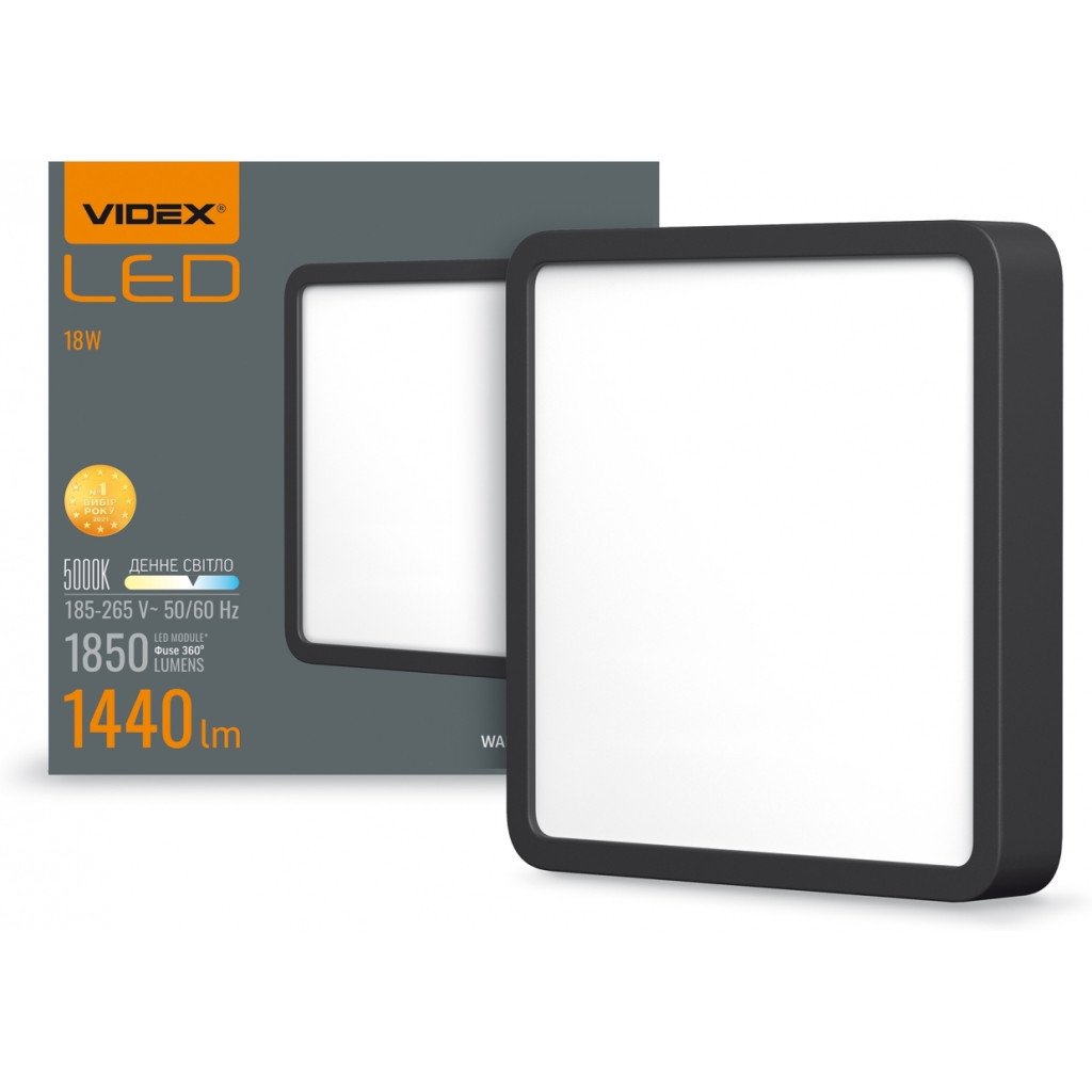 Світильник Videx 18W 5000K Black (VL-DLSS-185B)