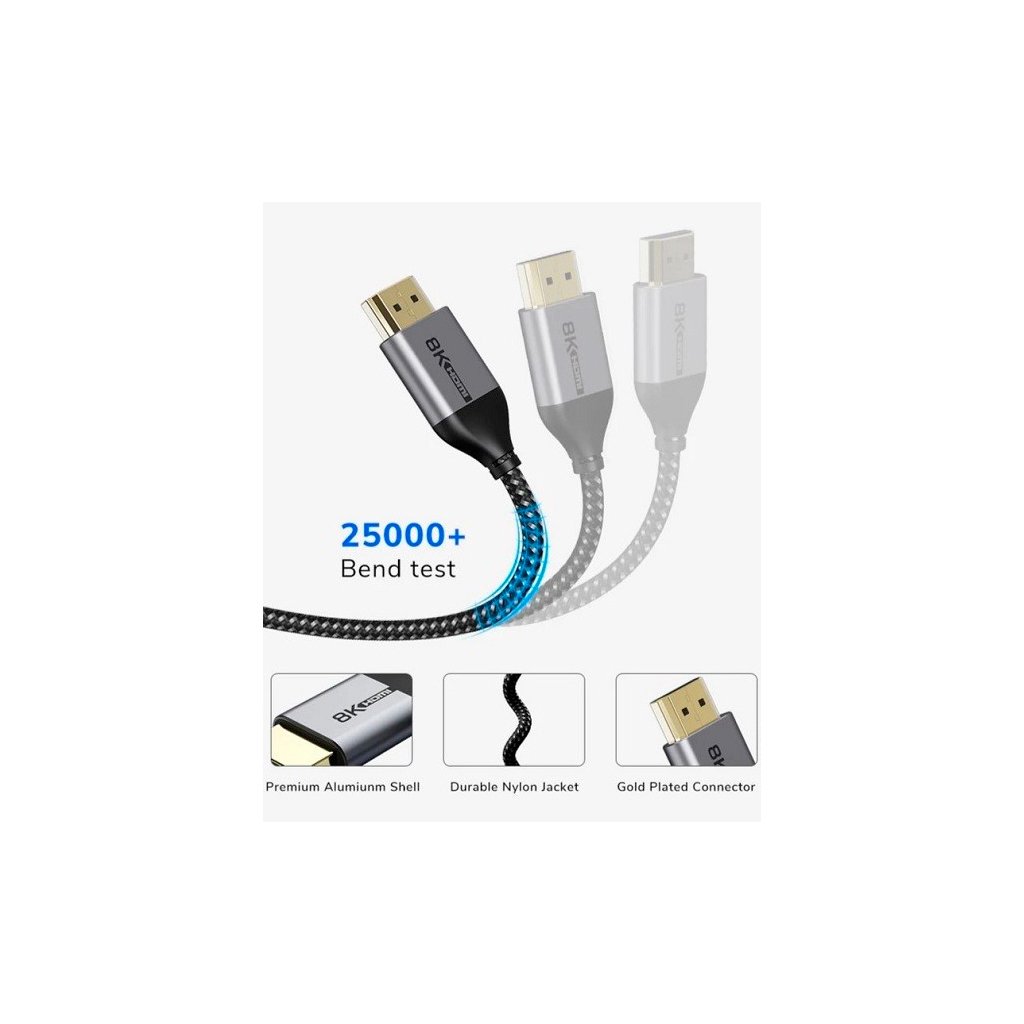 Кабель мультимедійний HDMI to HDMI 1.0m v2.1 Cabletime (CA914661)
