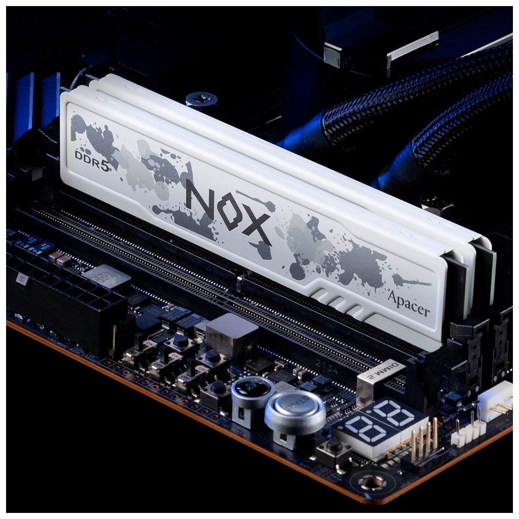 Модуль пам’яті для комп’ютера DDR5 32GB (2x16GB) 5600 MHz NOX White Apacer (AH5U32G56C522MWAA-2)