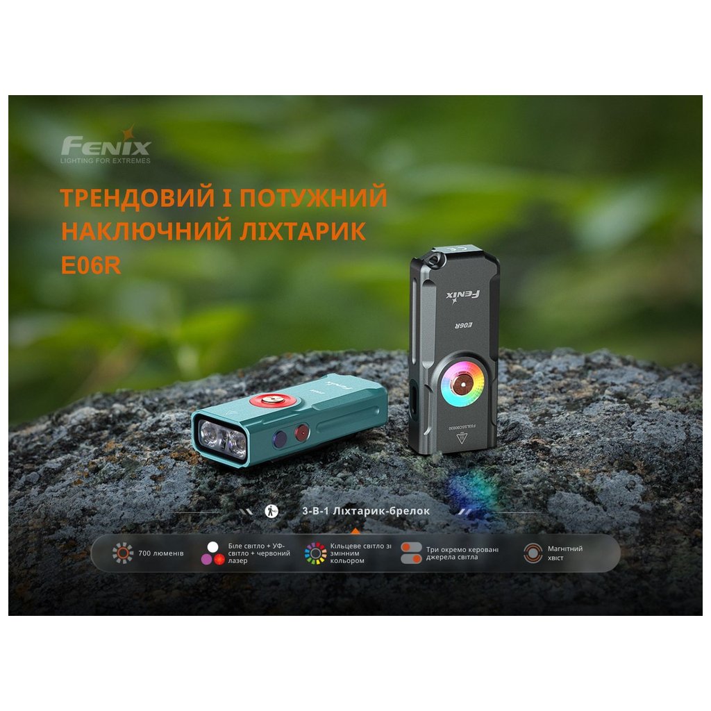 Ліхтар Fenix E06R сірий (E06RGray)