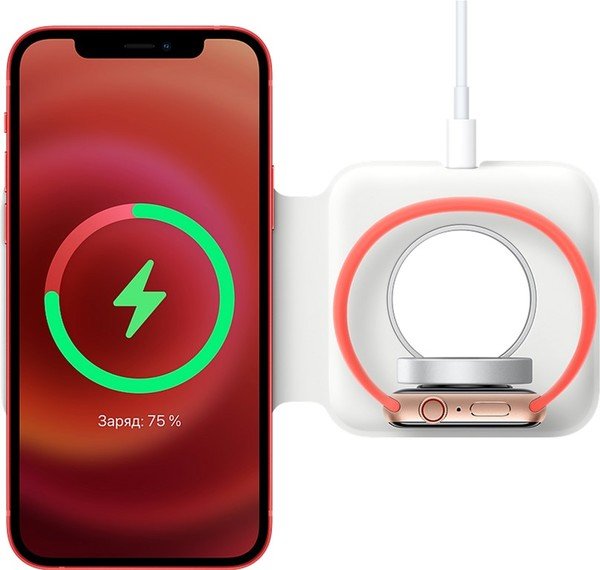 Бездротовий зарядний пристрій Apple MagSafe Duo Charger White (MHXF3ZE/A)