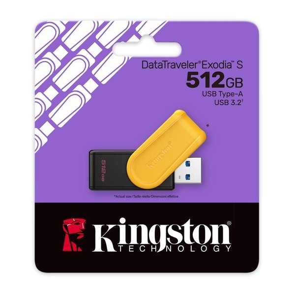 Flash Drive Kingston DTXS 512GB USB 3.2 Gen 1 DataTraveler Exodia S