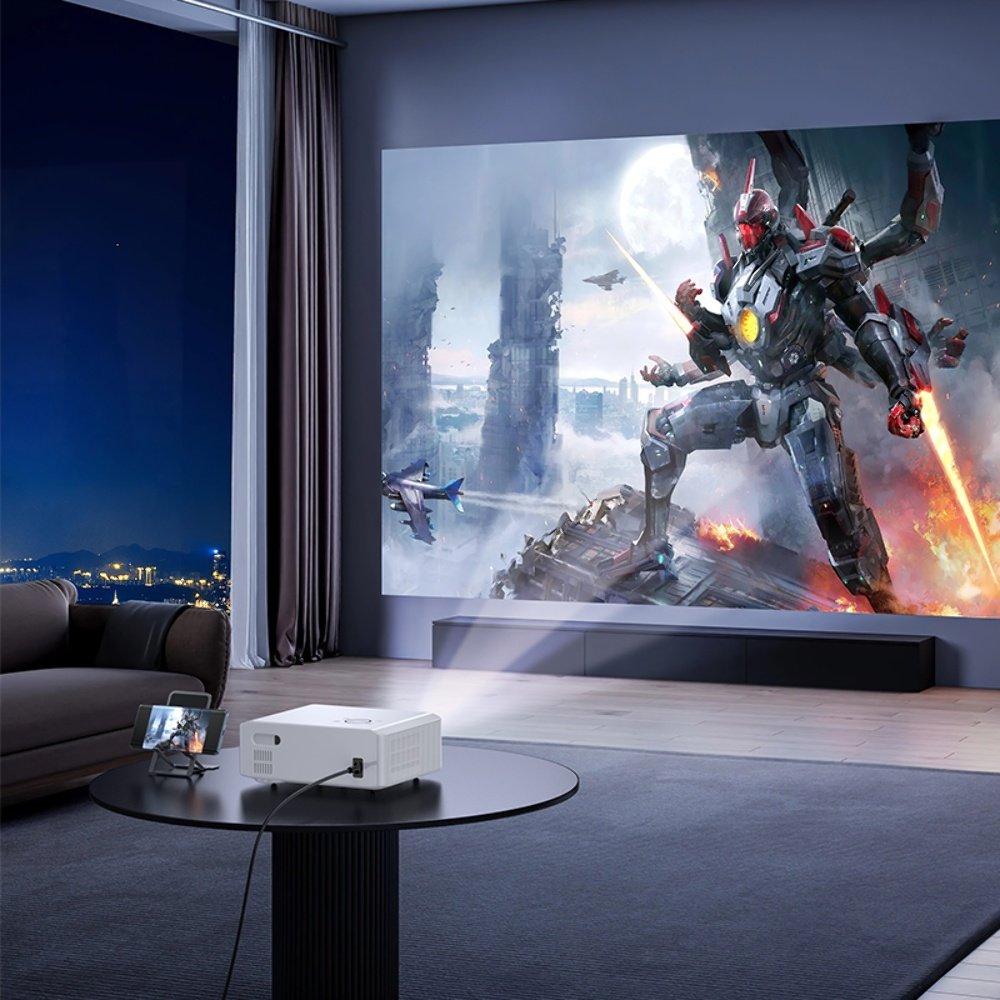 Проектор HOCO DT3 Smart electric focus projector(1080P Android version)(EU) White