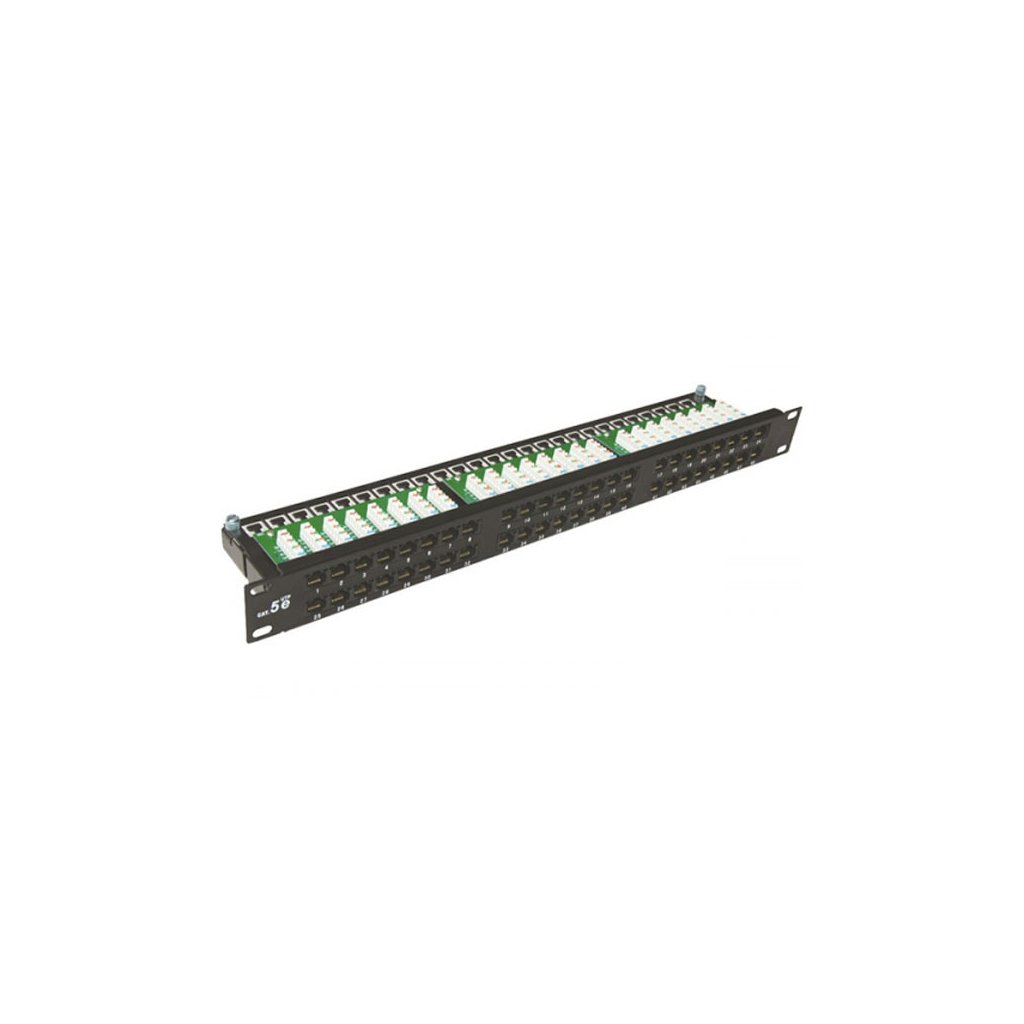 Патч-панель 19″ 48xRJ-45 UTP cat. 5е, DUAL type, 1U Merlion (ML-2264-CAT.5E)