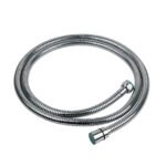 Шланг для душа AQUATICA 1/2″ SS хромований розтяжний з підшипником (XB-8153)