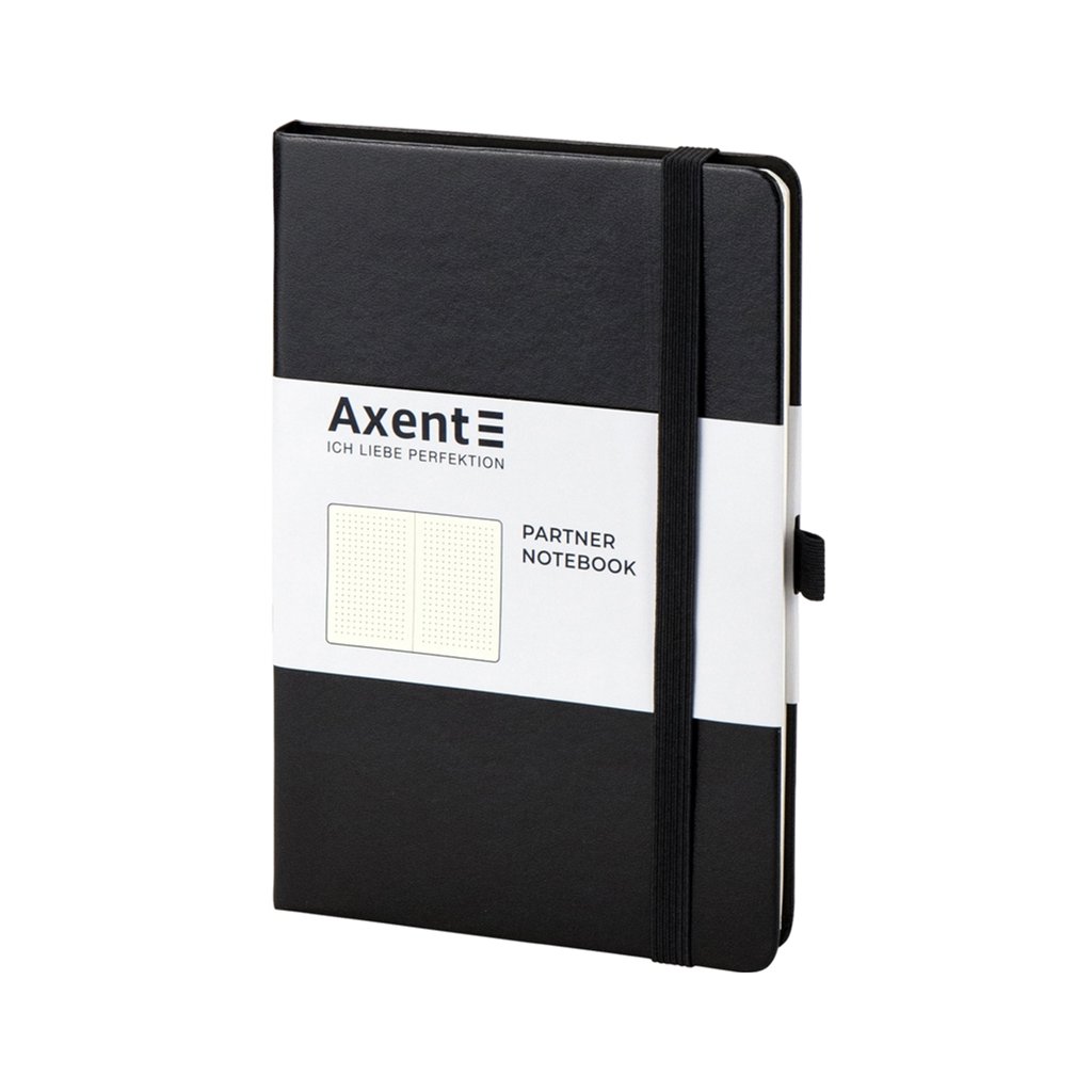 Книга записна Axent Partner, 125×195 мм, 96 аркушів, крапка, чорна (8306-01-A)