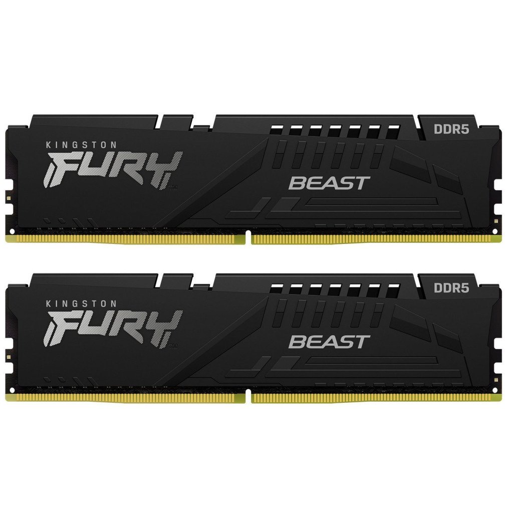 Модуль пам’яті для комп’ютера DDR5 64GB (2x32GB) 5600 MHz Beast Black Kingston Fury (ex.HyperX) (KF556C36BBEK2-64)
