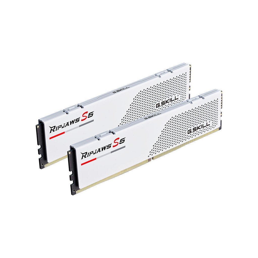Модуль пам’яті для комп’ютера DDR5 32GB (2x16GB) 5600 MHz Ripjaws S5 White G.Skill (F5-5600J4040C16GX2-RS5W)