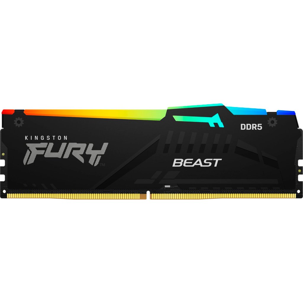 Модуль пам’яті для комп’ютера DDR5 16GB 6000 MHz FURY Beast RGB EXPO Kingston Fury (ex.HyperX) (KF560C30BBEA-16)