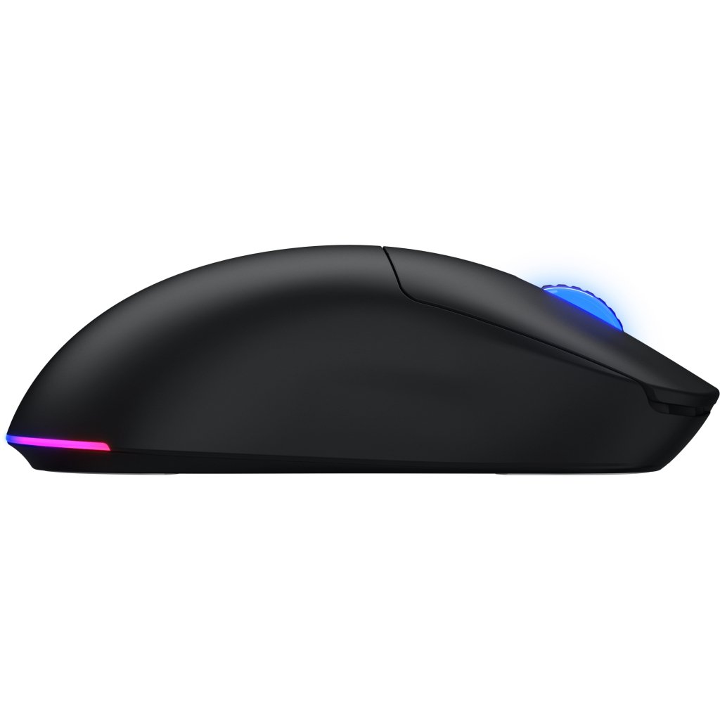 Миша бездротова Hator Quasar 3, Black, Bluetooth / 2.4GHz / USB, оптична (сенсор PixArt PMW 3311), до 12000 dpi, 35G, перемикачі Hator Optical 100M / Huano 3M, акумулятор 600 mAh (HTM730)