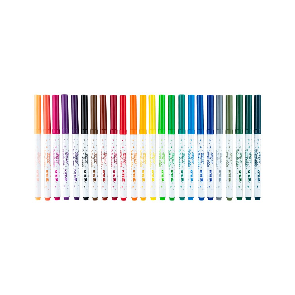 Фломастери Kite Creative Superwashable 24 кольорів (K-1153)