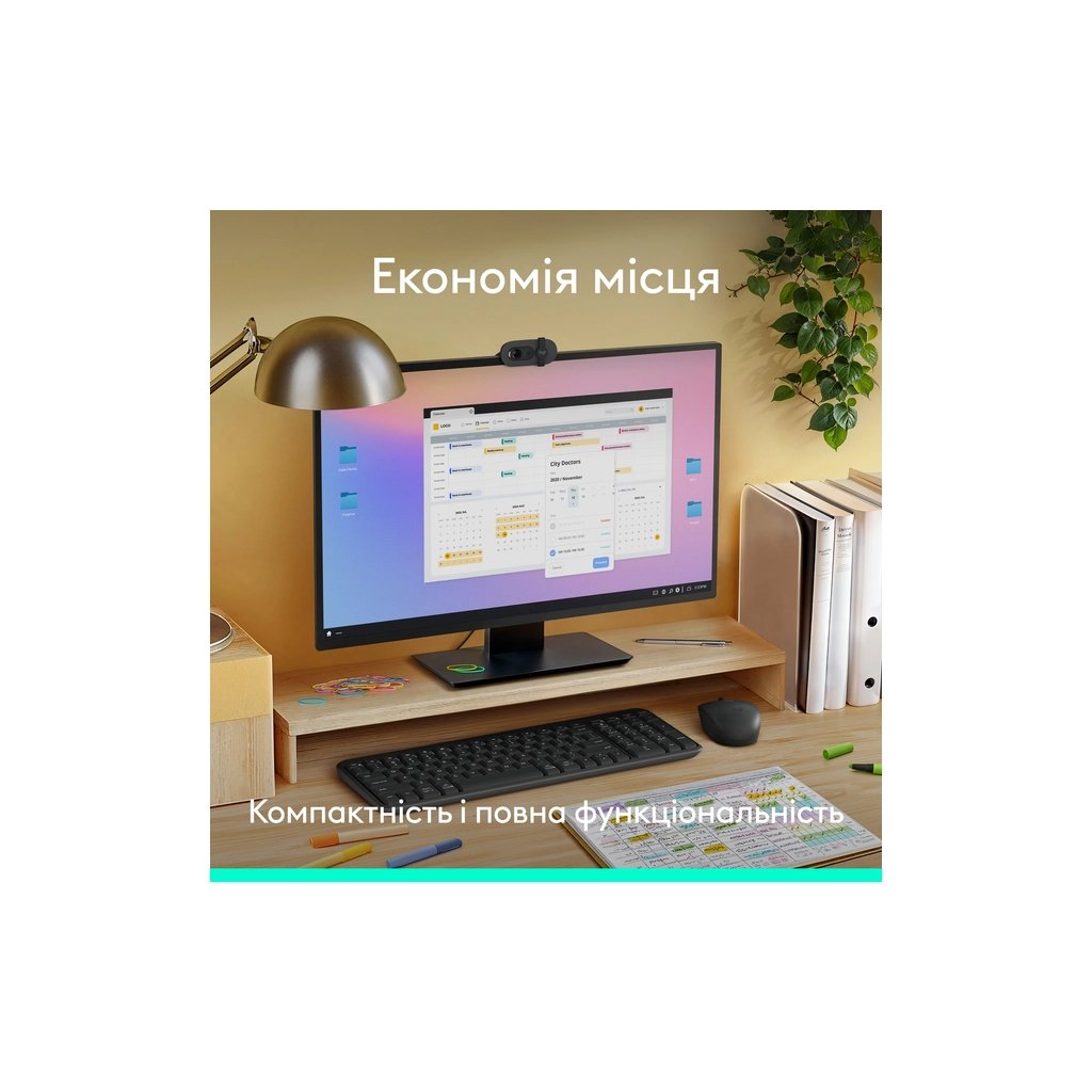 Комплект Logitech MK250 Bluetooth/Wireles UA Graphite (920-013823)