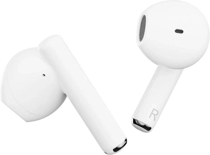 Навушники бездротові Pixus Space TWS, White, Bluetooth 5.3, мікрофон, кейс для зарядки, 40 мАг x 2 / 480 mAh, Type-C, час роботи до 6 ч (4897058531633)